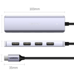 UGREEN USB C Hub 4 Ports USB Type C to USB 3.0 Hub Splitter Adapter for compatible