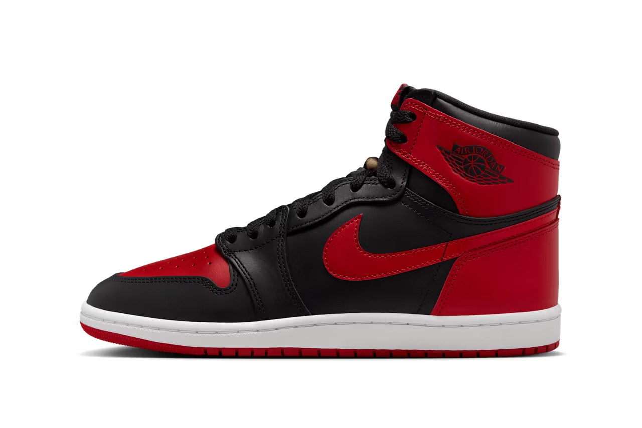ภาพทางการของ Air Jordan 1 Hi '85 "Bred" พร้อมเปิดตัวปี 2025